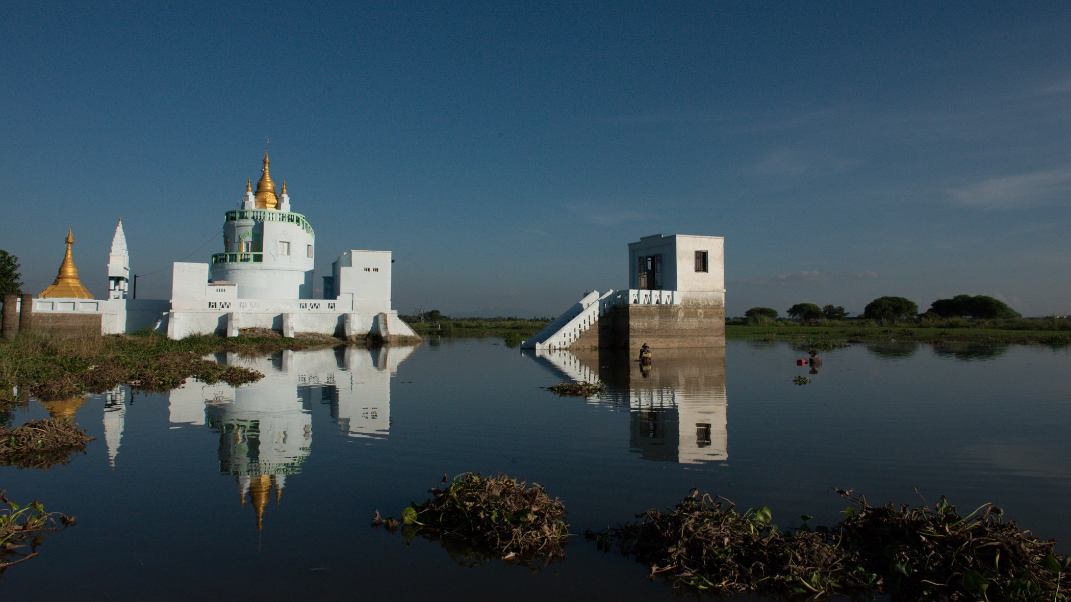 A Pagoda Reflected in Water — Myanmar