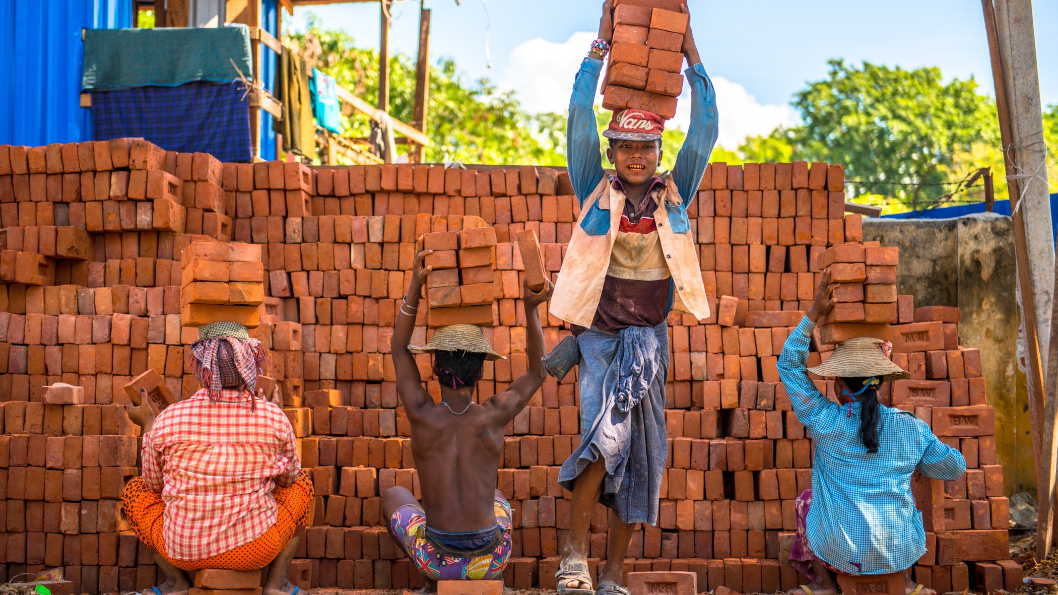 Carrying Bricks — Myanmar