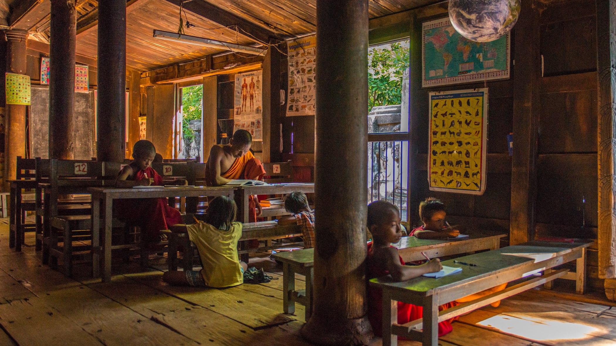 Lessons in a Wooden Hall — Myanmar